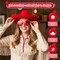 4E’s Novelty Red Cowboy Hat for Women & Heart Sunglasses – Felt Cowgirl Hats Women with Feathers